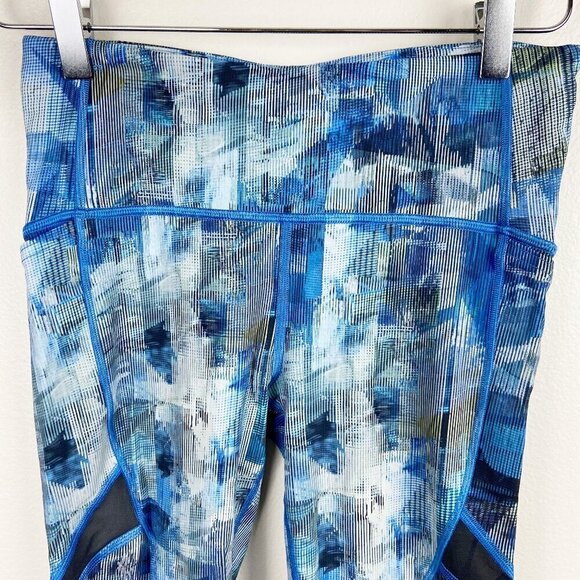 LULULEMON | Blue White Black All Over Pattern Leggings 6 - Picture 3 of 9